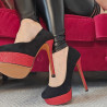 Schwarz-rote High Heels