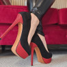 Schwarz-rote High Heels